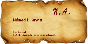 Némedi Anna névjegykártya