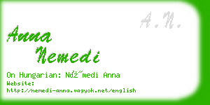 anna nemedi business card